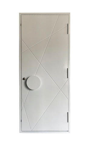 48"x 96" Modern Villa Front Entry Flat Single Door Safety Explosion-proof Steel Pivot Door, Top-rated, GPD015